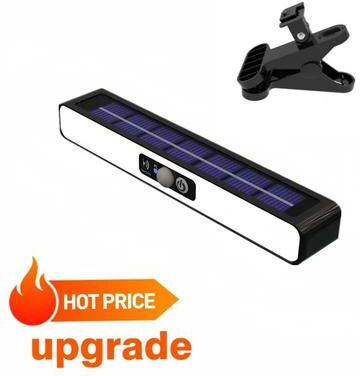 Uplift Picks Solar Motion Sensor Fence Light With Thirty Six LEDs Portable Mounting clamp (white Light) 2 Pcs