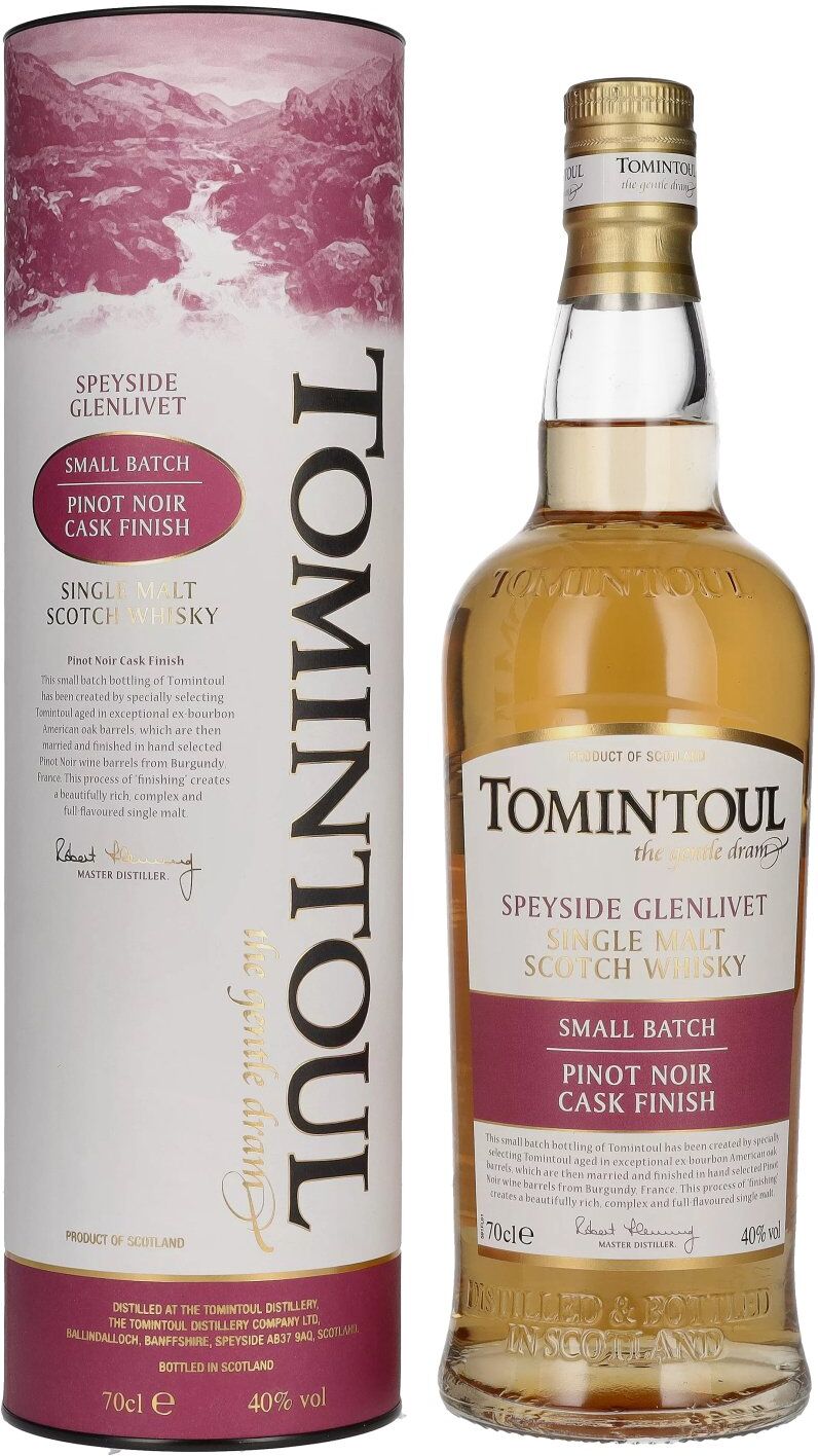 Tomintoul Small Batch Pinot Noir Cask Finish 40% Vol. 0,7l in Geschenkbox