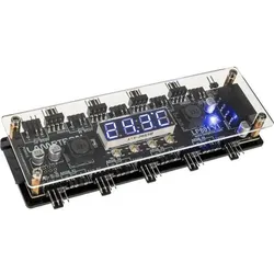 Lamptron LP801 Lüftersteuerung mit Display (9 Lüfter), Lüftersteuerung, Schwarz