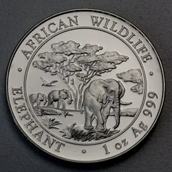 Silbermünze 1oz "Elefant" 2012 African Wildlife (Somalia)