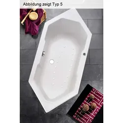 Ottofond Whirlpool Sechseckbadewanne Sierra 180 x 80 - Baden