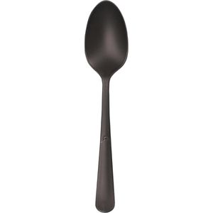 Papstar Esslöffel 96528, 19 cm, Kunststoff, Mehrweglöffel, schwarz, 100 Stück