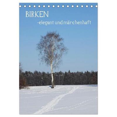 Birken - elegant und märchenhaft (Tischkalender 2027 DIN A5 hoch), CALVENDO Monatskalender