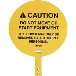 Brady, Sicherheitskennzeichnung, Sicherheitsabdeckung für Lenkräder, PVC beschichtetes Gewebe, Gelb, Durchmesser 406.40 mm, B