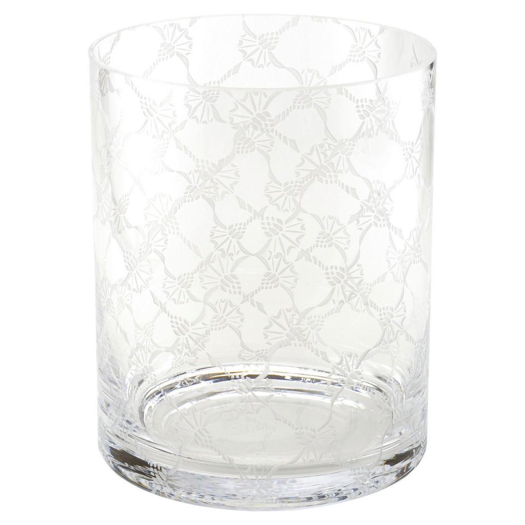 Joop! Vase Allover, Transparent, Glas, zylindrisch, 22 cm, Dekoration, Vasen, Glasvasen