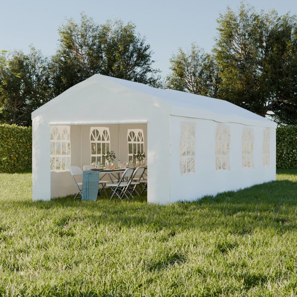 sweeek Tente de réception 4 x 8m châpiteau tente de jardin Blanc 795x277x397cm
