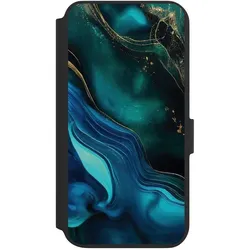 Nivocase Klapphülle für Samsung Galaxy S22+ Handyhülle aus Kunst Leder NIVOflip schwarz Art Farbverlauf (Samsung Galaxy S22+), Smartphone Hülle, Schwarz