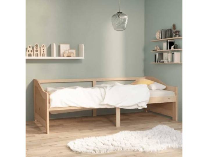 RJPLMFV Ruhebett, 3-Sitzer, ohne Matratze, 90 x 200 cm Massives Kiefernholz, robuster Rahmen, Tagessofa, Nachtbett, Gästebett