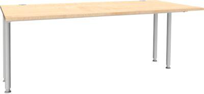 Schäfer Shop Genius Schreibtisch MODENA FLEX, Breite 1800 mm, beidseitig verkürzt, Ahorn