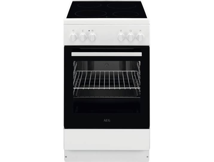 AEG Elektro-Standherd CCB50090BW , Energieeffizienz: A, weiß, Herdsets, Keramik-Kochfeld: Schnell und effizient, Elektro-Standherd