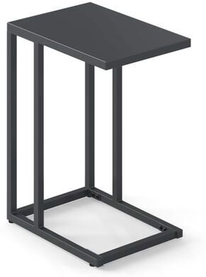 Costway C-Shaped Side Table with Adjustable Foot Pads for Living Room Bedroom-Dark Gray