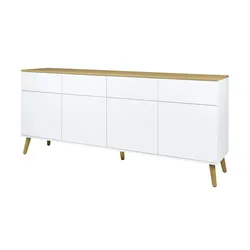 Sideboard  Scan , weiß , Maße (cm): B: 192 H: 86 T: 43.0