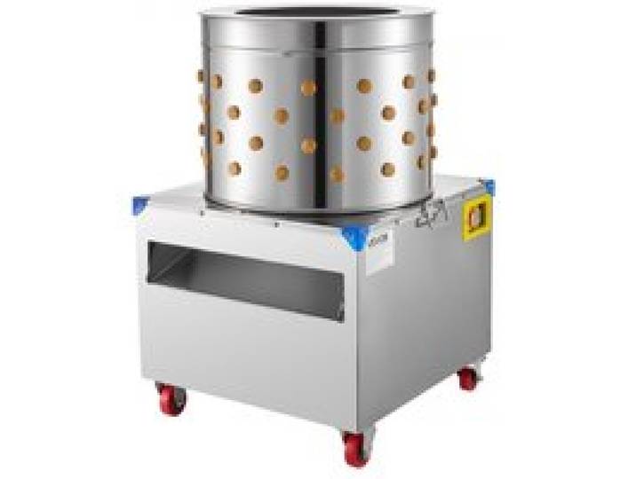 VEVOR Geflügelrupfmaschine, 50 cm Trommeldurchmesser, 2 PS, 275 U/min, Rupfmaschine mit 106 Fingern & Transporträdern, Federentferner aus Edelstahl zur Verarbeitung von 2 bis 4 Hühnern