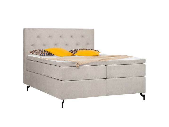 Boxspringbett Sari I 180 x 200cm Flachgewebe Oriella Beige