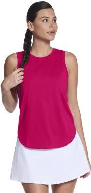 Skechers Women's GoDri Swift Tunic Tank Top (Size XXL) Bright Peony, Polyester,Spandex