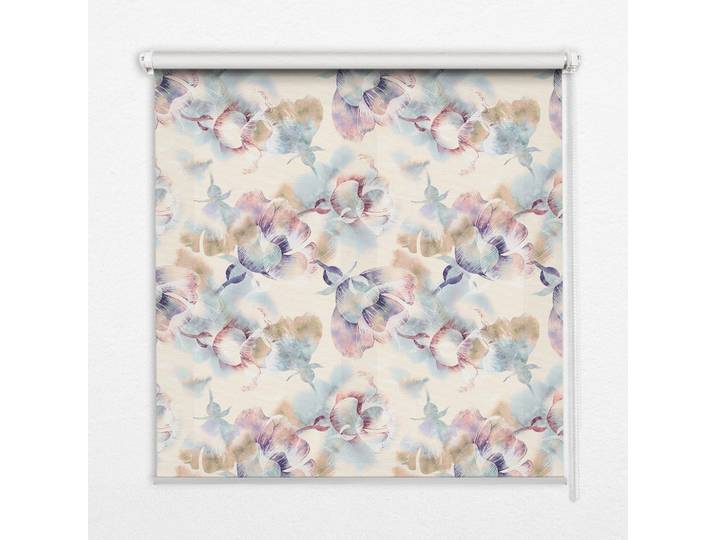 INNENROLLO - Fensterrollo - Rollo - 60x40 cm - Bunte bemalte Blumen