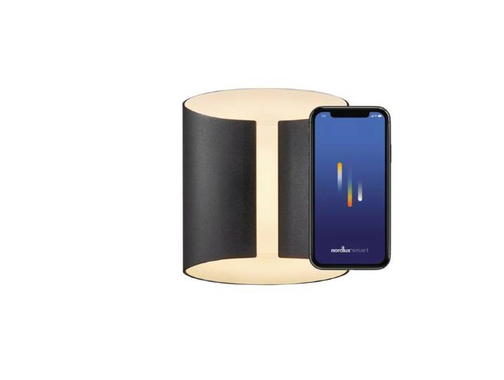 Nordlux Wandaußenleuchte Grip Smart - Schwarz Minimalistisch, M