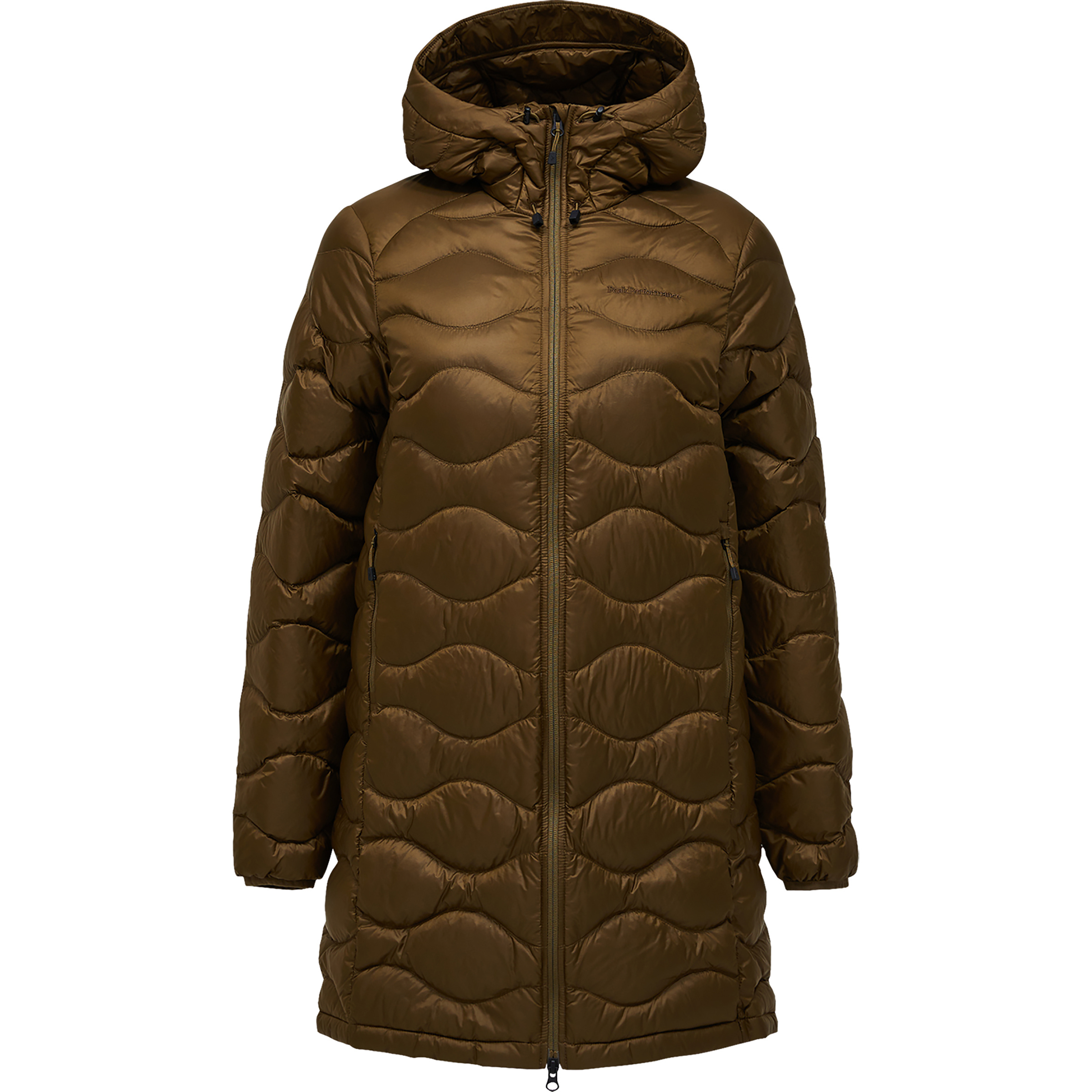 Peak Performance Helium Down Parka Damen Winterjacke braun Größe S Trekking Isolierend Wasserabweisend
