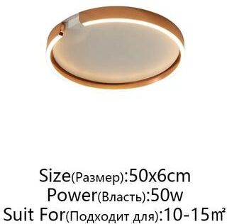 Uplifted Goods Modern LED Ceiling Light In Rose Gold White Or Black For Indoor Home Lighting b Rose Gold 50cm warm Light
