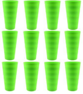 ybm home Break-Resistant Plastic Cups 18oz, Reusable Design