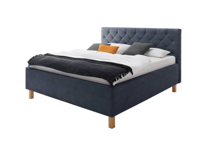 Bett Belial taubenblau Bezug Stoff 160 x 200 cm - Bett