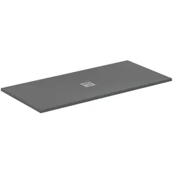 Ideal Standard Ultra Flat S+ Rechteck-Brausewanne 1700x800x30mm, Ablauf zentriert, T5611FS, Farbe: Quarzgrau