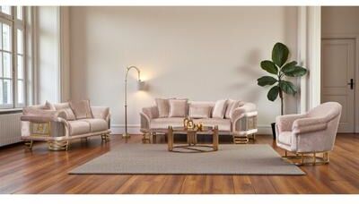 Furnia Horizon 3 Pieces Living Room Sets 1 Sofa 1 Loveseat 1 Chair