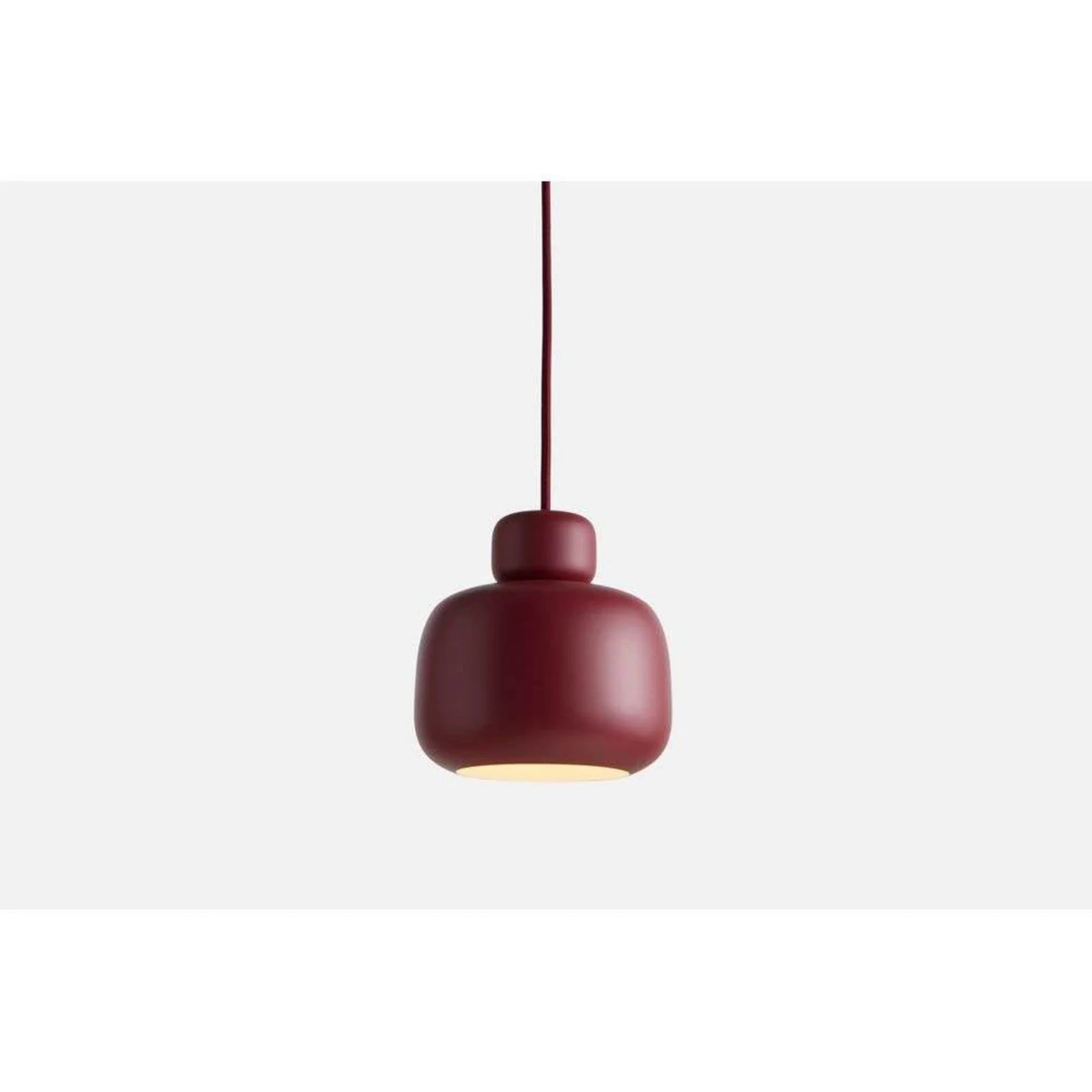 Woud Stone hanglamp small Deep red