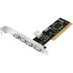 LogiLink PCI-Express-Karte PC0028 PCI Controller, mit 4+1x USB 2.0 Buchsen