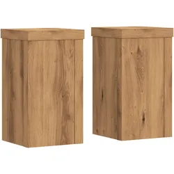 Helloshop26 - Pflanzenständer Blumenmöbel 2er-Set handgefertigt Holzwerkstoff braun 02_0045290