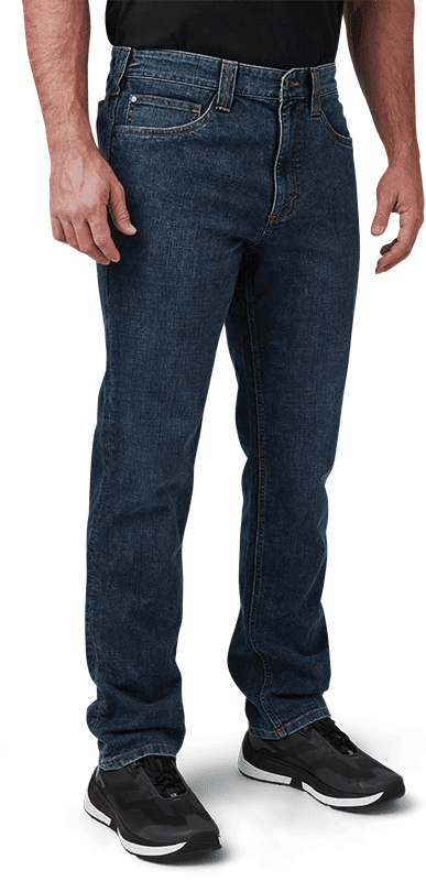 5.11 Tactical Defender-Flex Straight Jean (Färg: Bsc Blue Wsh, Midjemått: 30, Benlängd: 32)