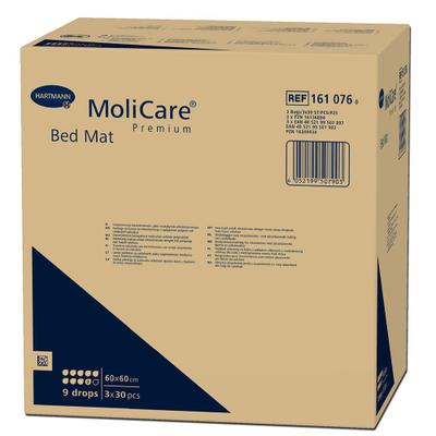 Molicare Premium Bed Mat 9 Tropfen 60x60 cm 3x30 St Unterlagen