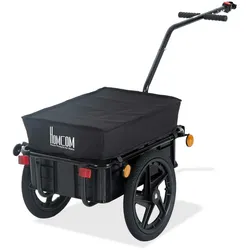 HOMCOM HOMCOM Fahrradanhänger Lastenanhänger 40kg Belastbarkeit Transportanhänger Stahl