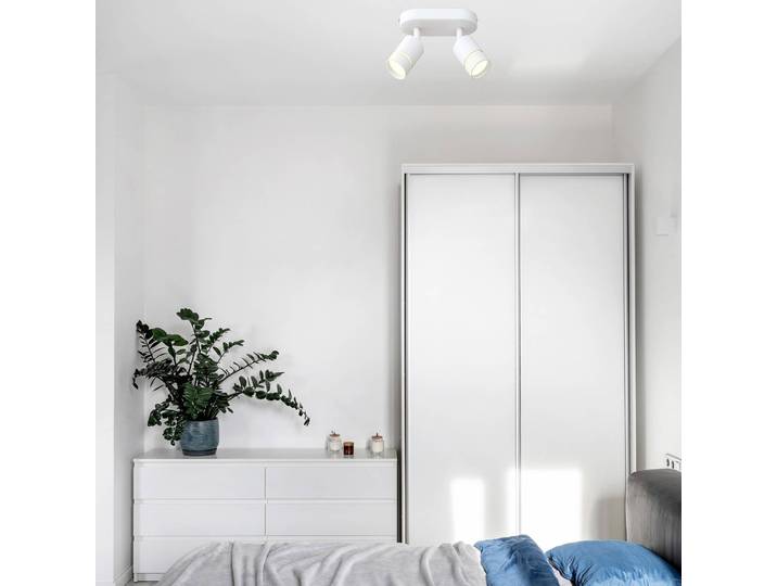 tint Müller Licht Nalo LED-Strahler zweiflammig Tint Nalo, dimmbar, weiß / opal, für Wohn- / Esszimmer, Kunststoff, Modern