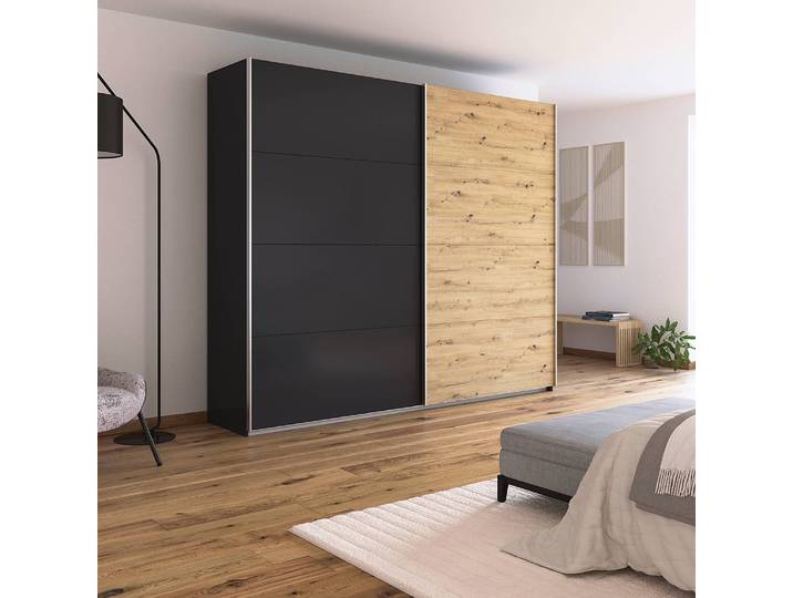 Armoire - Bicolore 271cm Gris/Gris métallisé