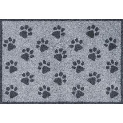 Fußmatte TURTLE MAT "Paws Grey", grau, B:60cm H:9mm L:85cm, Baumwolle, Teppiche, Fußmatte