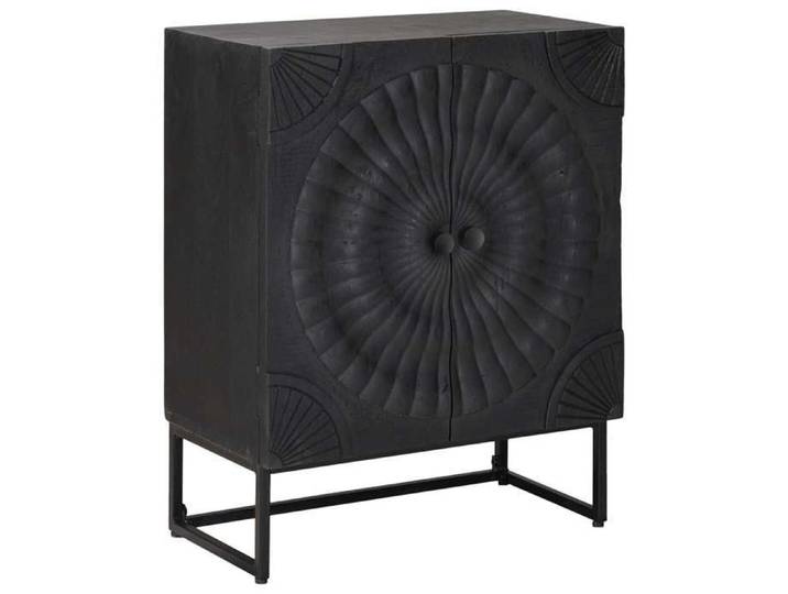 Meuble - Armoire rangement - Noir - Buffet Noir 55x30x70 cm_13689