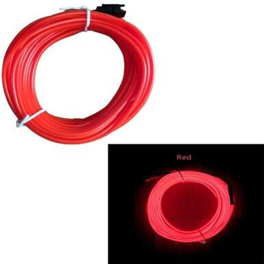 Uplifted Finds Car Interior LED Ambient Light Strip Cold Light Decorative Dashboard Lamp 3 M light Strip Only red