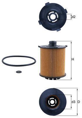 Mahle Ölfilter Ox1357d Filtereinsatz 105mm Für Volvo