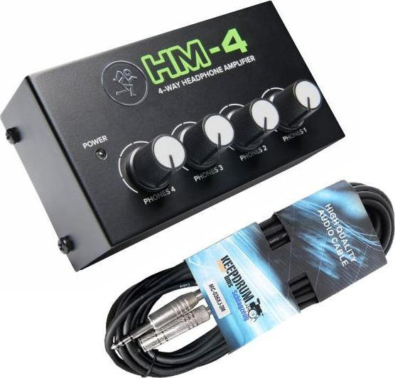 Mackie HM-4 hoofdtelefoonversterker met verlengkabel