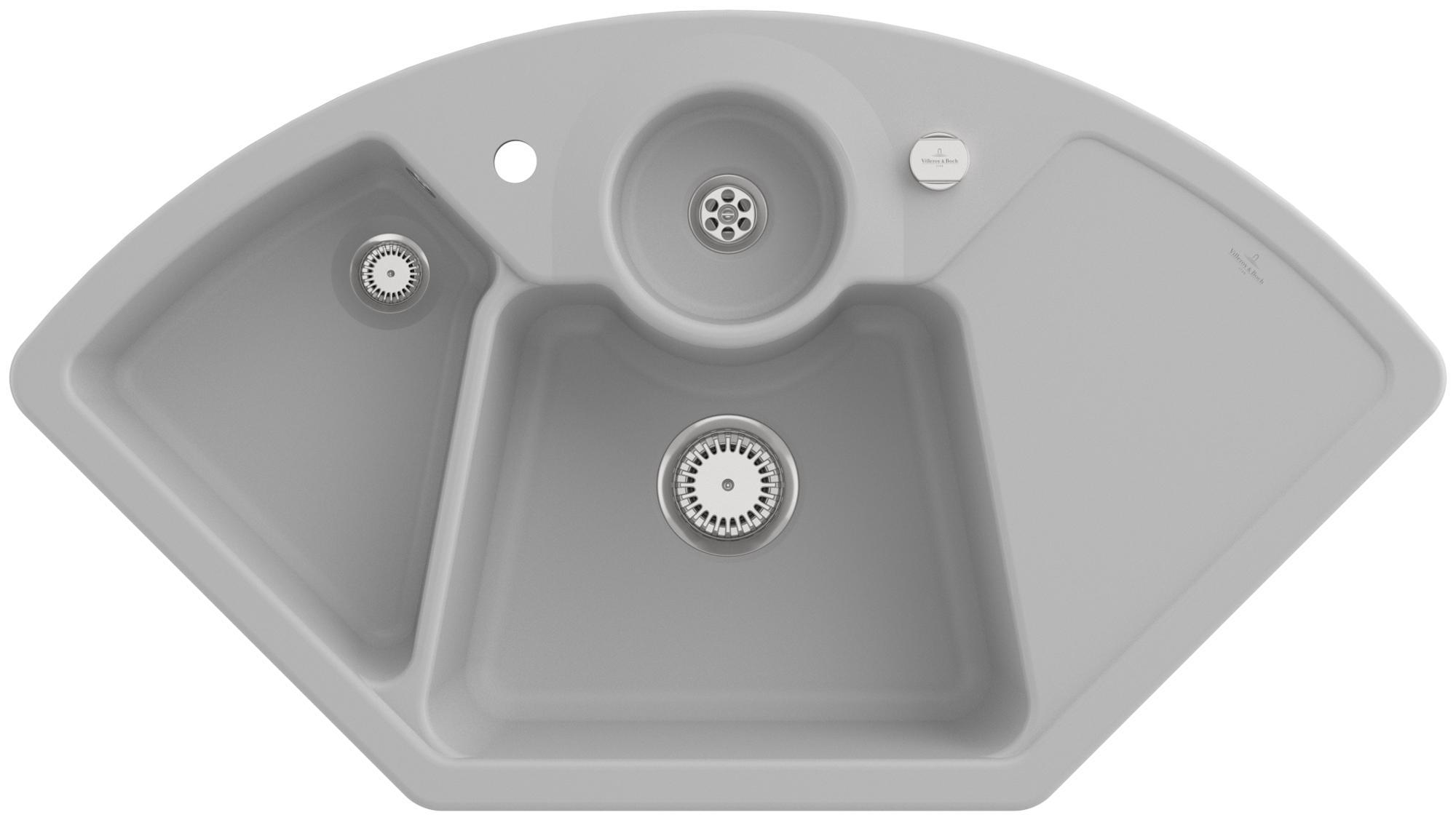 Villeroy & Boch Keramikspüle 670802SM, Solo Eck Eckspüle - inkl.