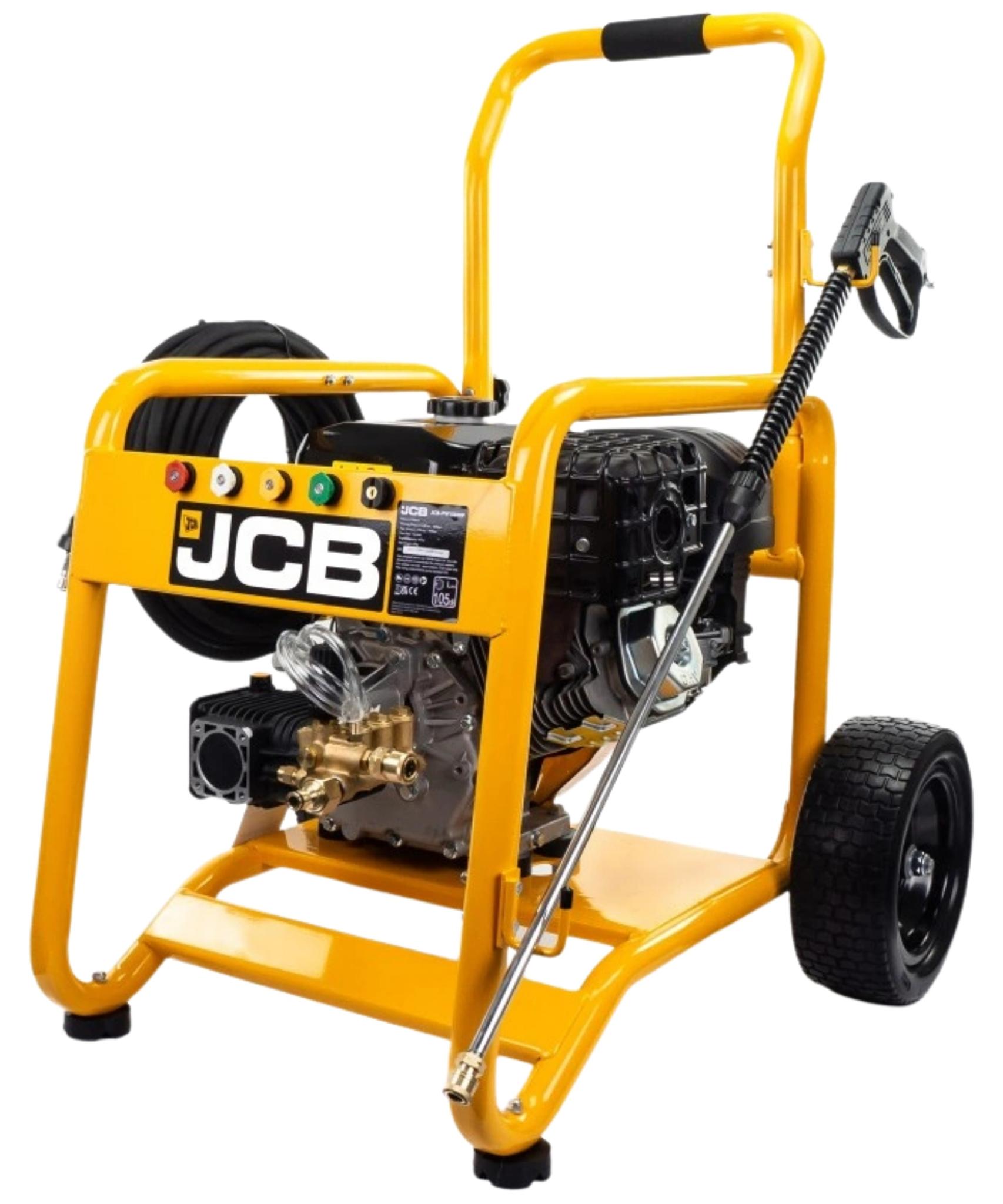 JCB Benzin-Hochdruckreiniger PW15040PP24 | 15 PS | 15 l/min | 276 bar | 15 m Schlauch | 5 Düsen
