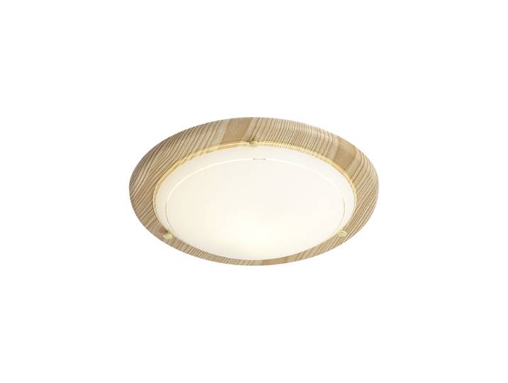 Plafonnier classique naturel avec verre blanc - Mesiac
