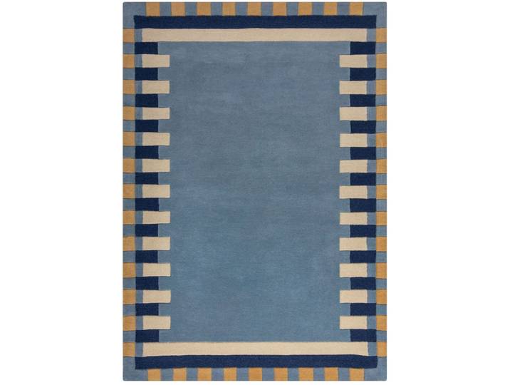 Teppich Skandy blau/gelb Anderes Muster Wolle 160 x 230 cm