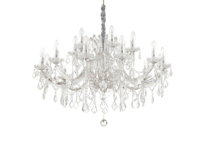 Kronleuchter Napoleon, Chromfarben, Glas, 88-170 cm, Lampen & Leuchten, Innenbeleuchtung, Hängeleuchten, Kronleuchter