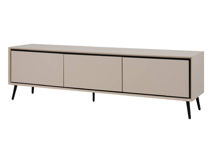 TV - Lowboard beige schwarz 175 cm TV-Board - ARONA