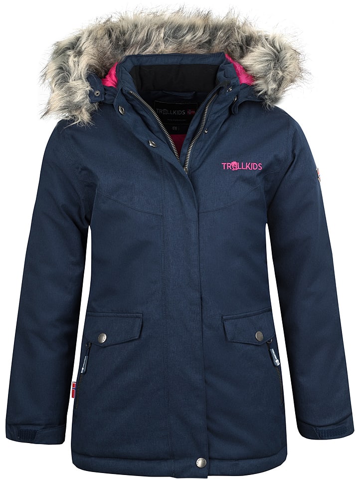 Trollkids Parka "Oslo XT" in Dunkelblau/ Pink - 92