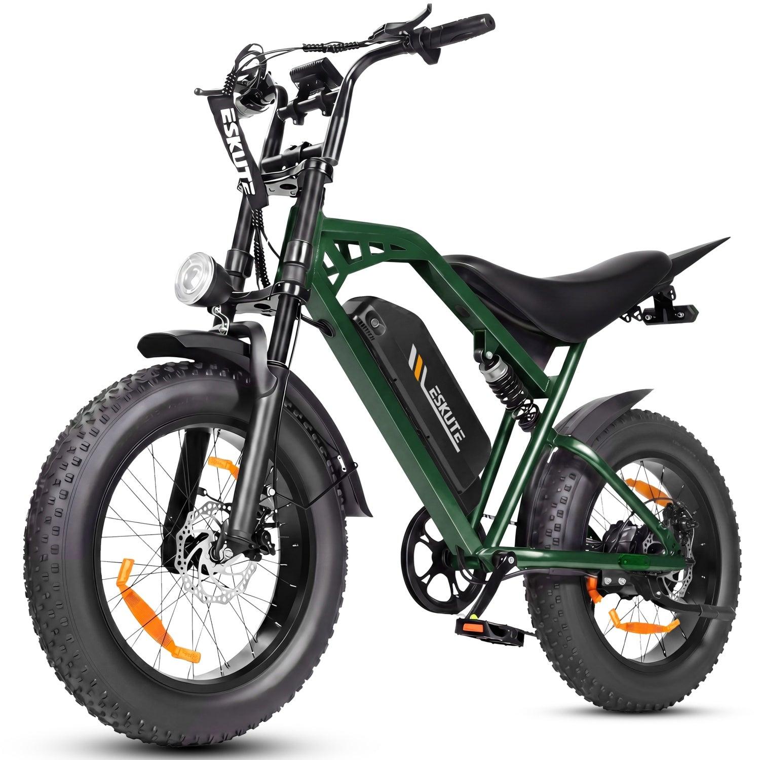 Elektro kraftraeder| ESKUTE V202 | 250W 48V20.8Ah 20x4 Mechanische Scheibenbremsen - Grün