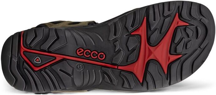 Outdoorsandale ECCO "Offroad", Herren, Gr. 50, schwarz (khaki, schwarz), Nubukleder, Schuhe Outdoorsandale, Sommerschuh, Klettschuh, Outdoorschuh, in Trekking-Optik khaki, schwarz 50