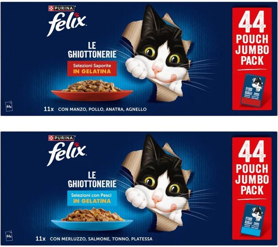 Kit Multigusto 88x85g Felix Le Ghiottonerie Cat Busta MIX MULTIGUSTO